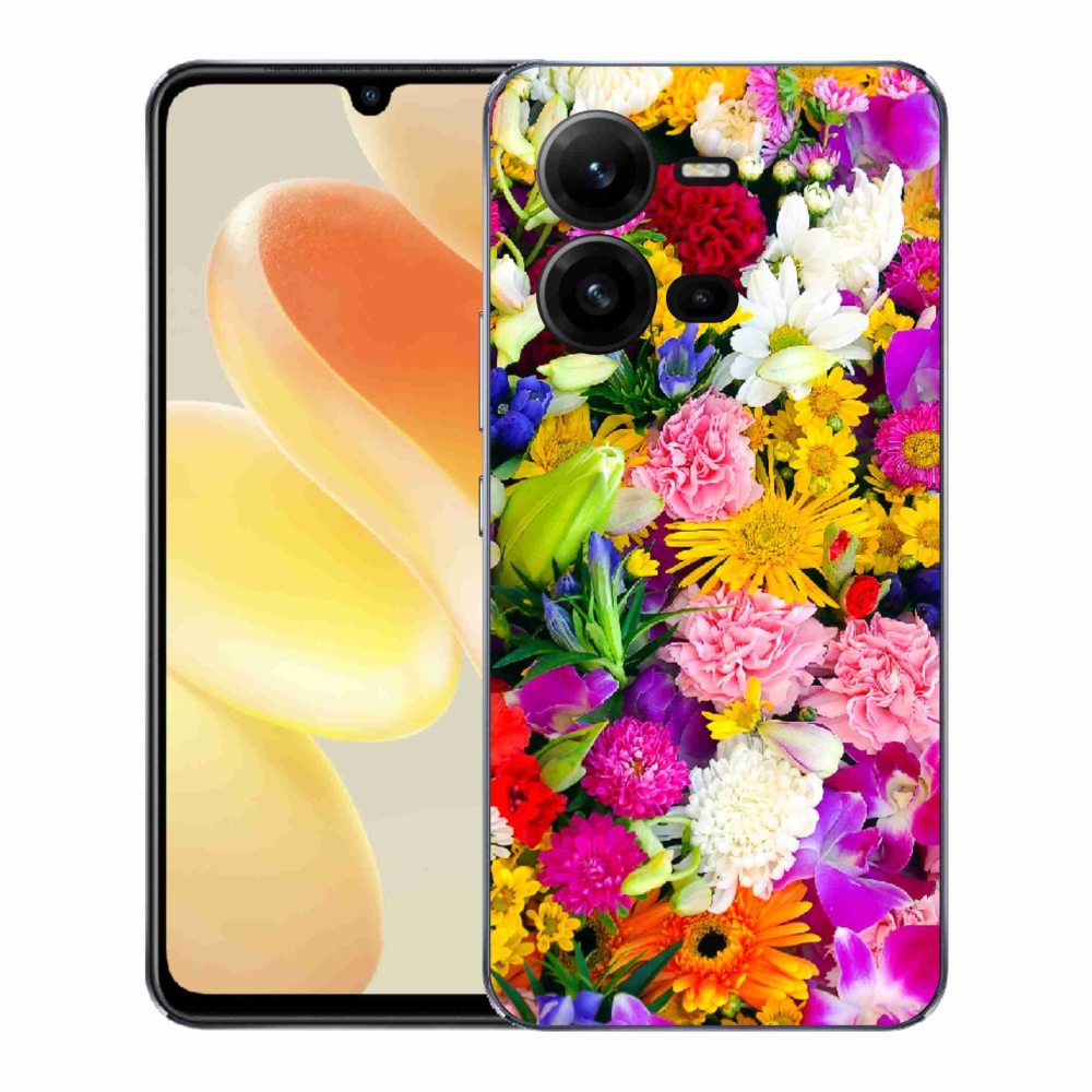 Gélový kryt mmCase na Vivo X80 Lite - kvety 12