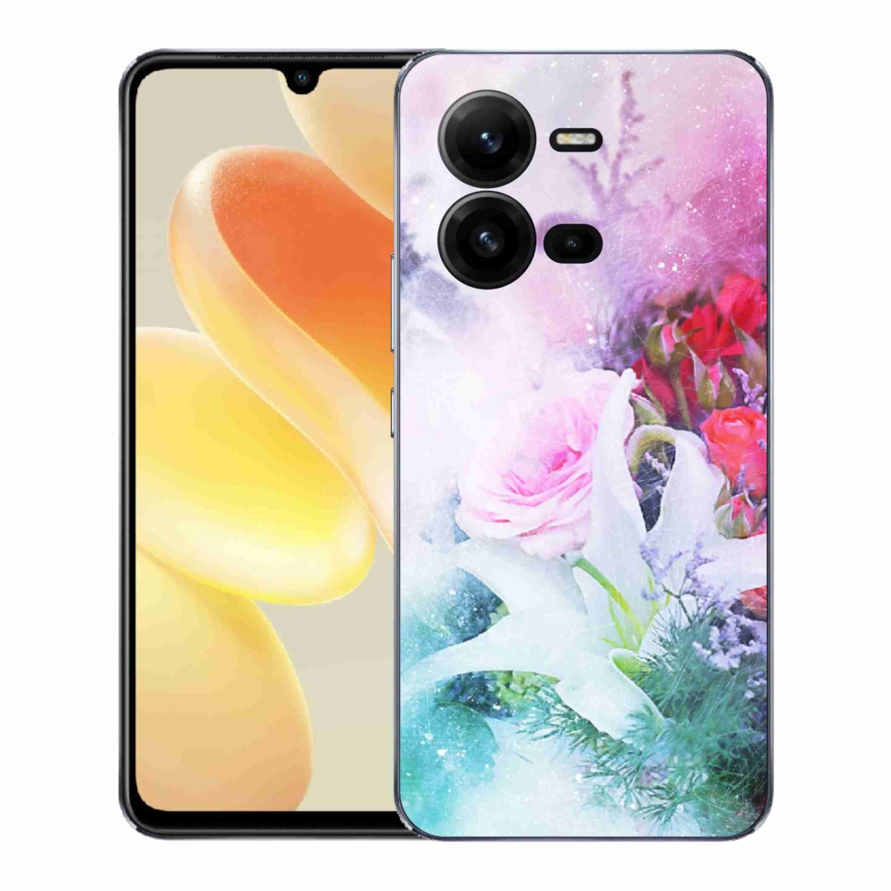 Gélový kryt mmCase na Vivo X80 Lite - kvety 4