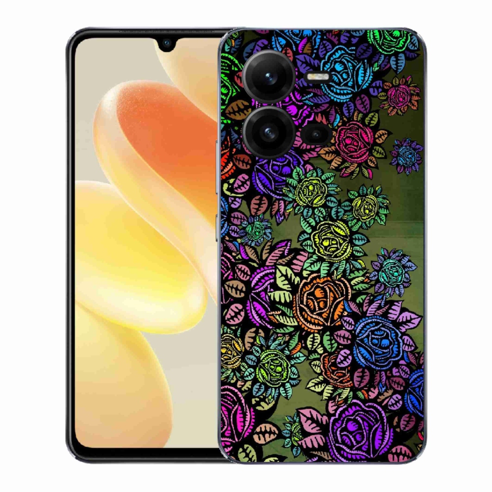 Gélový kryt mmCase na Vivo X80 Lite - kvety 6