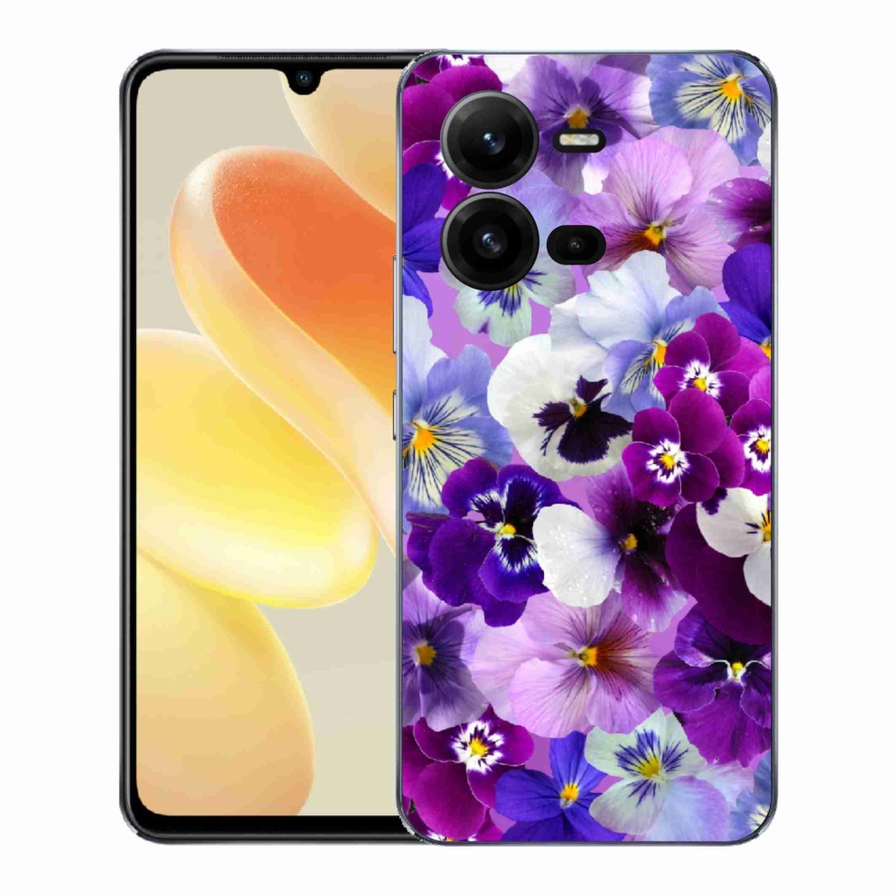 Gélový kryt mmCase na Vivo X80 Lite - kvety 9