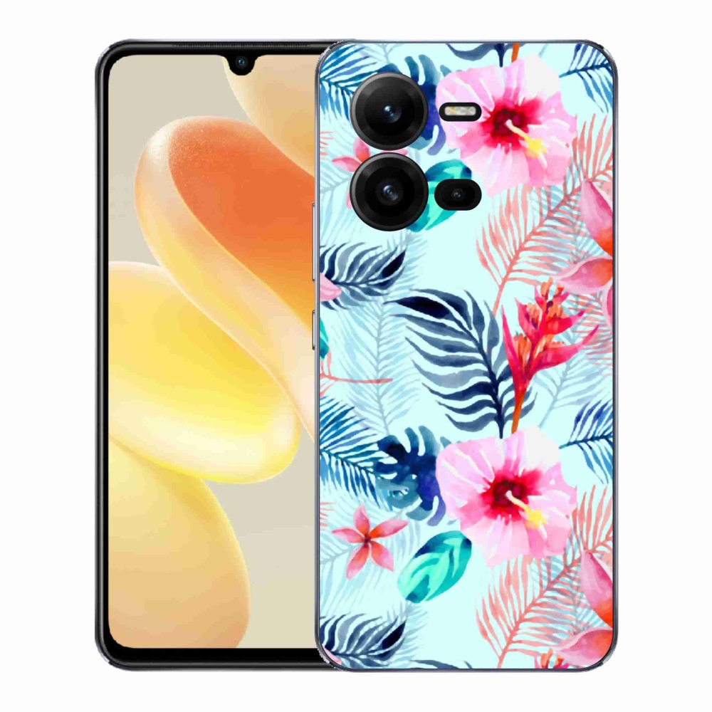 Gélový kryt mmCase na Vivo X80 Lite - kvety