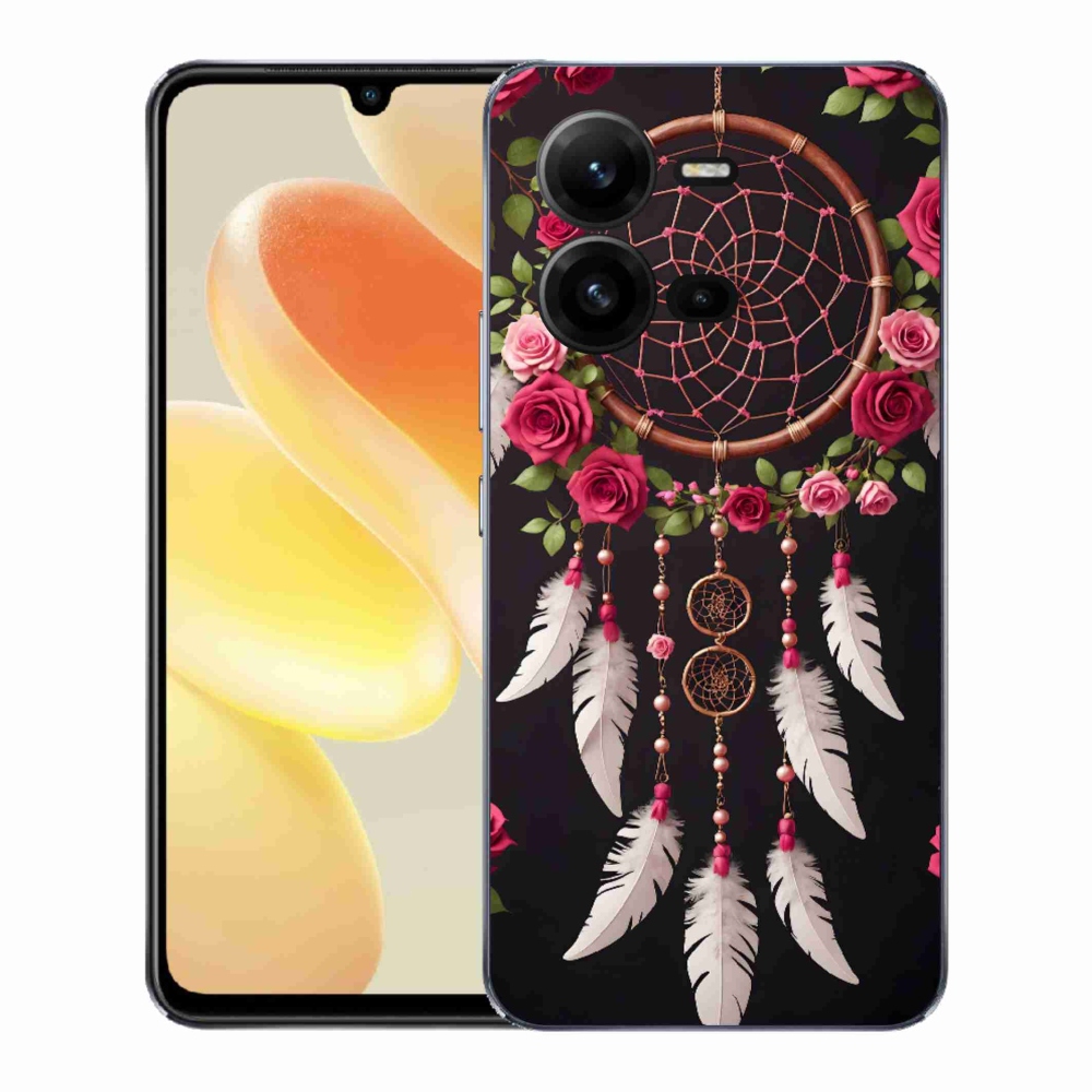 Gélový kryt mmCase na Vivo X80 Lite - lapač snov s ružami