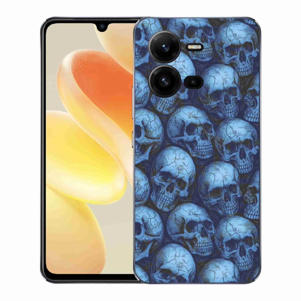 Gélový kryt mmCase na Vivo X80 Lite - lebky