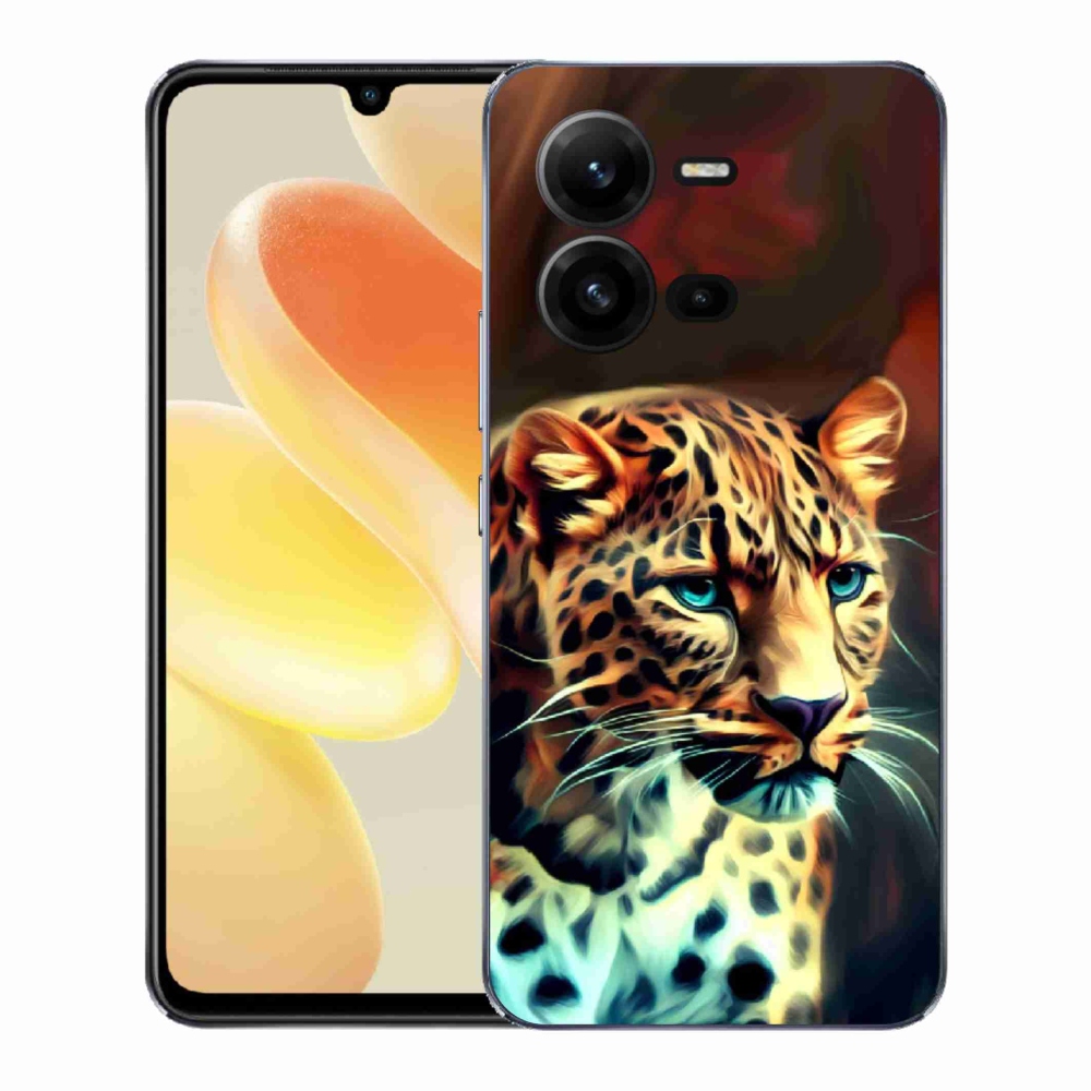 Gélový kryt mmCase na Vivo X80 Lite - leopard