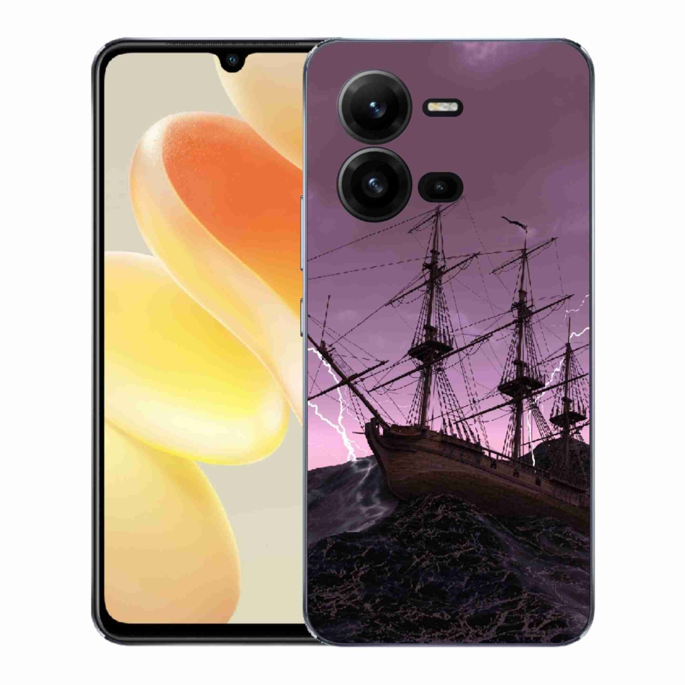 Gélový kryt mmCase na Vivo X80 Lite - loď v búrke