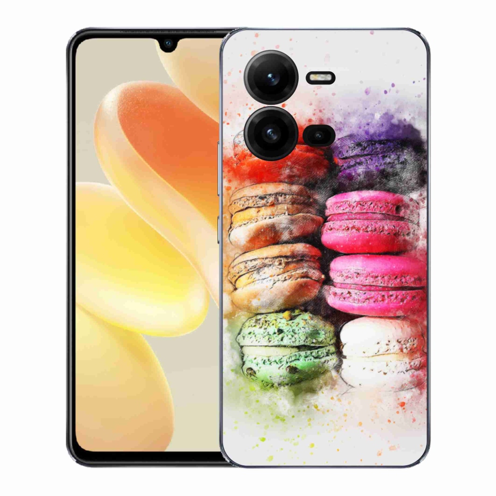 Gélový kryt mmCase na Vivo X80 Lite - makrónky