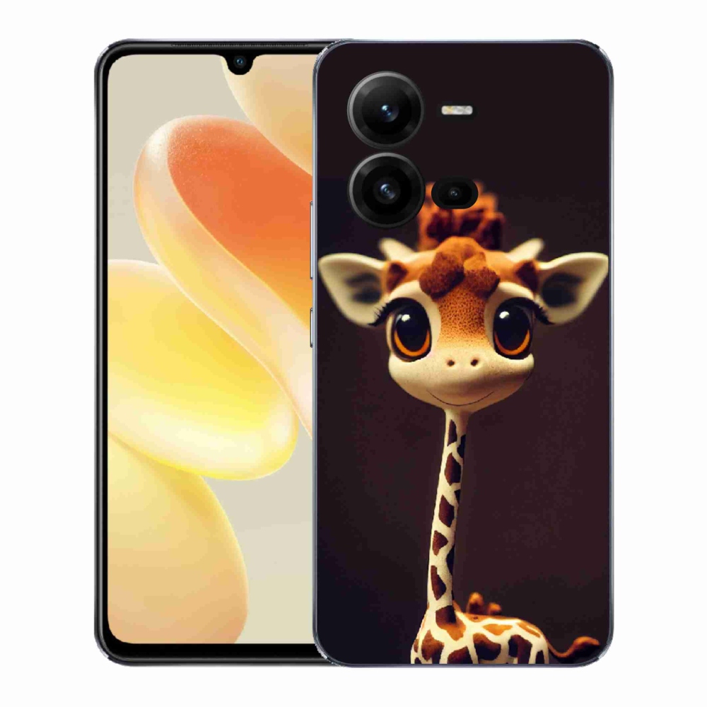Gélový kryt mmCase na Vivo X80 Lite - malá žirafa