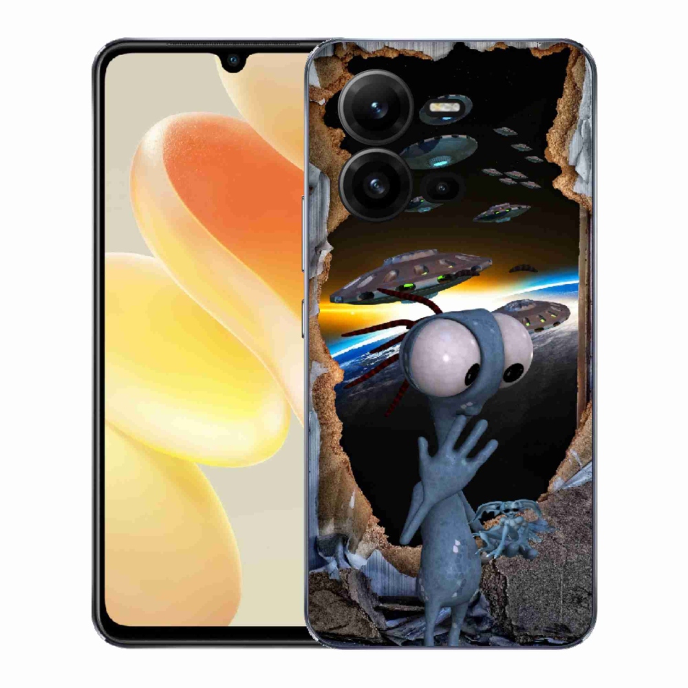 Gélový kryt mmCase na Vivo X80 Lite - mimozemšťan