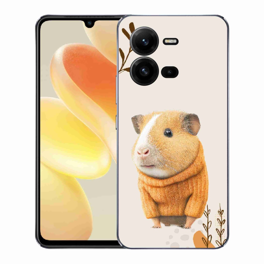 Gélový kryt mmCase na Vivo X80 Lite - morča vo svetri