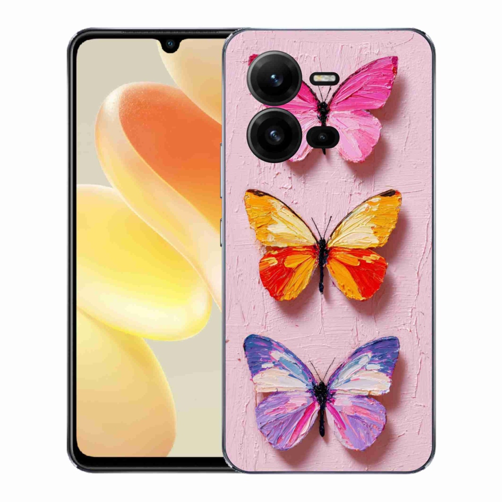 Gélový kryt mmCase na Vivo X80 Lite - motýlia trojica