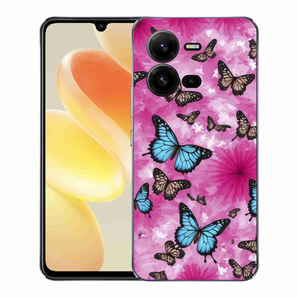 Gélový kryt mmCase na Vivo X80 Lite - motýlia záhrada