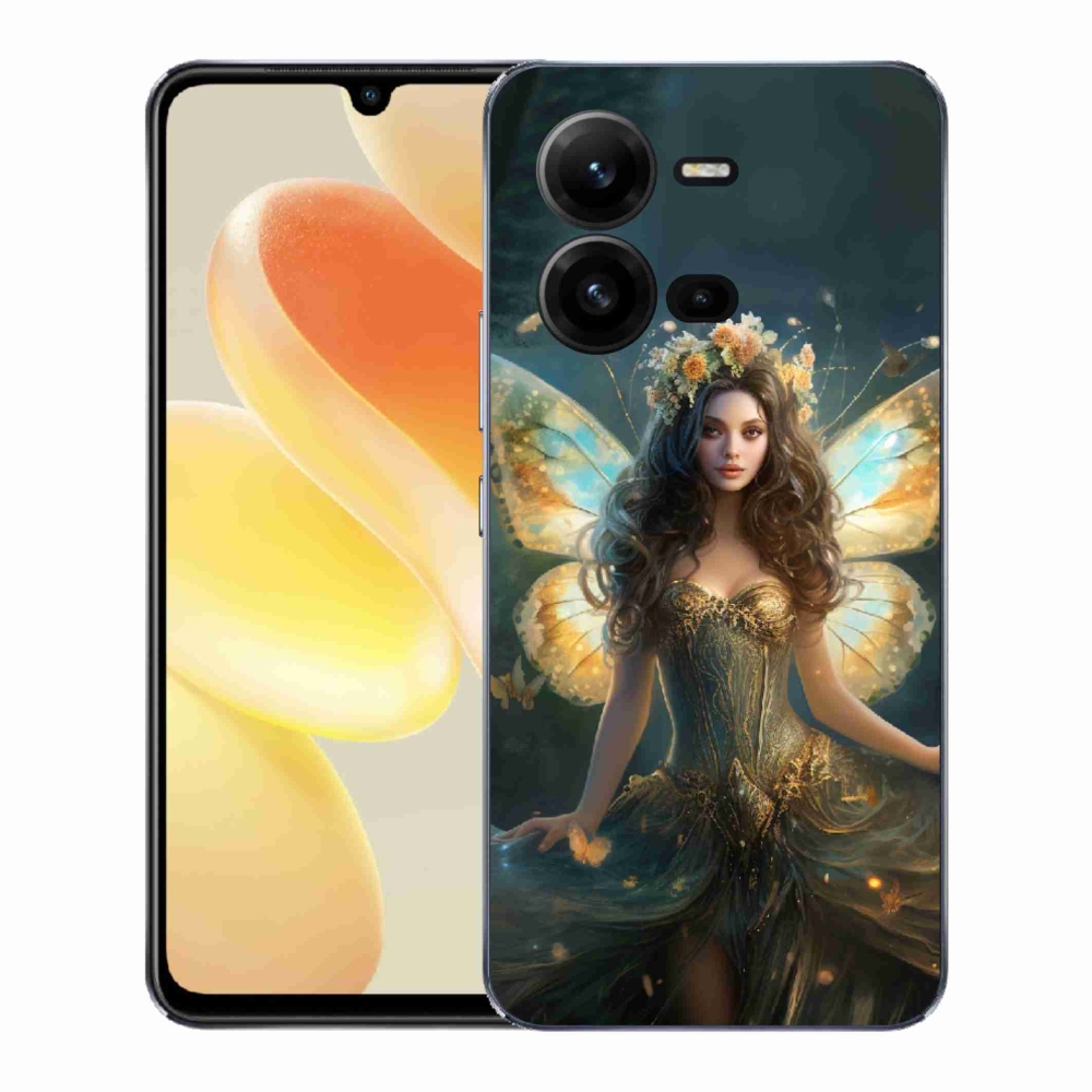 Gélový kryt mmCase na Vivo X80 Lite - motýlia žena