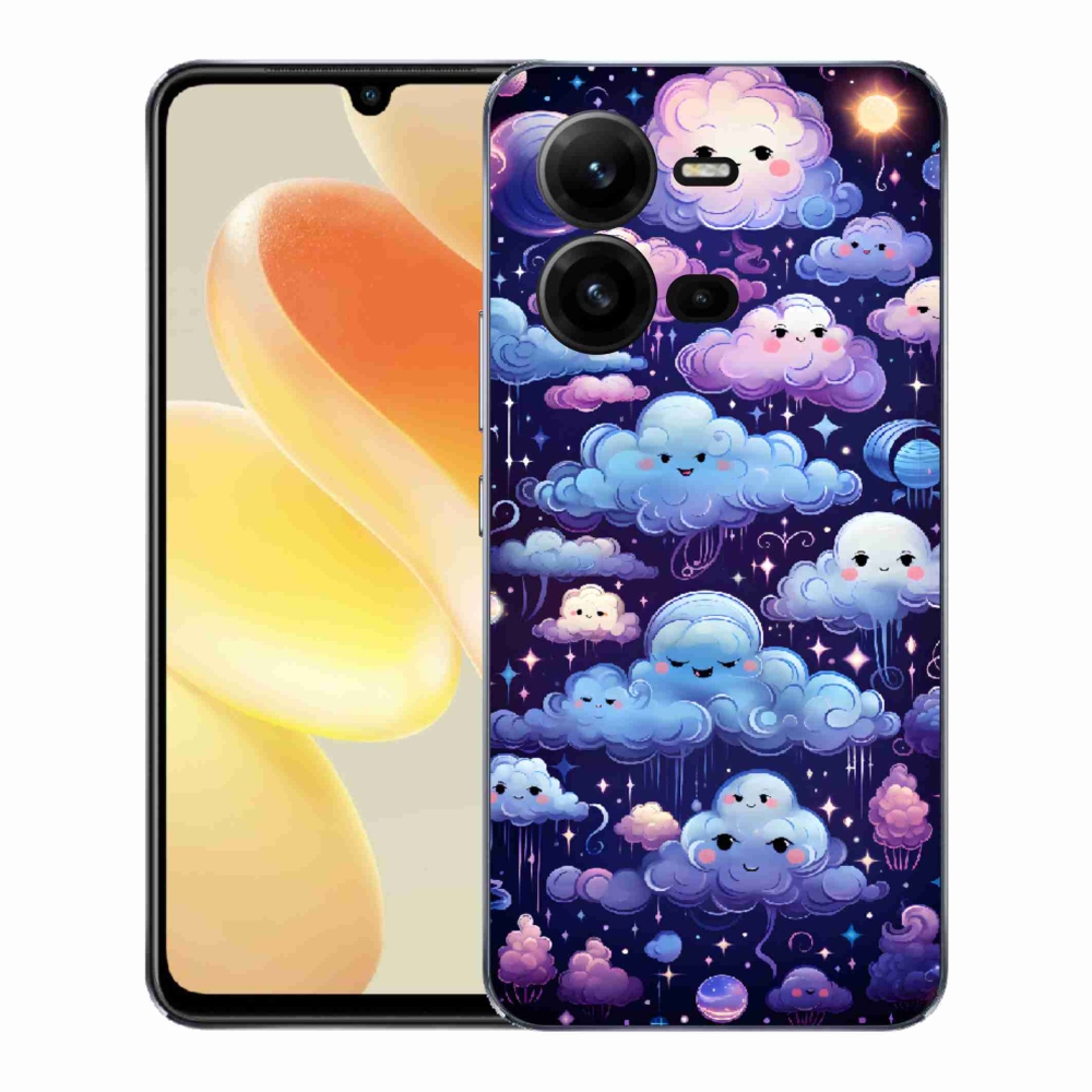 Gélový kryt mmCase na Vivo X80 Lite - mráčiky