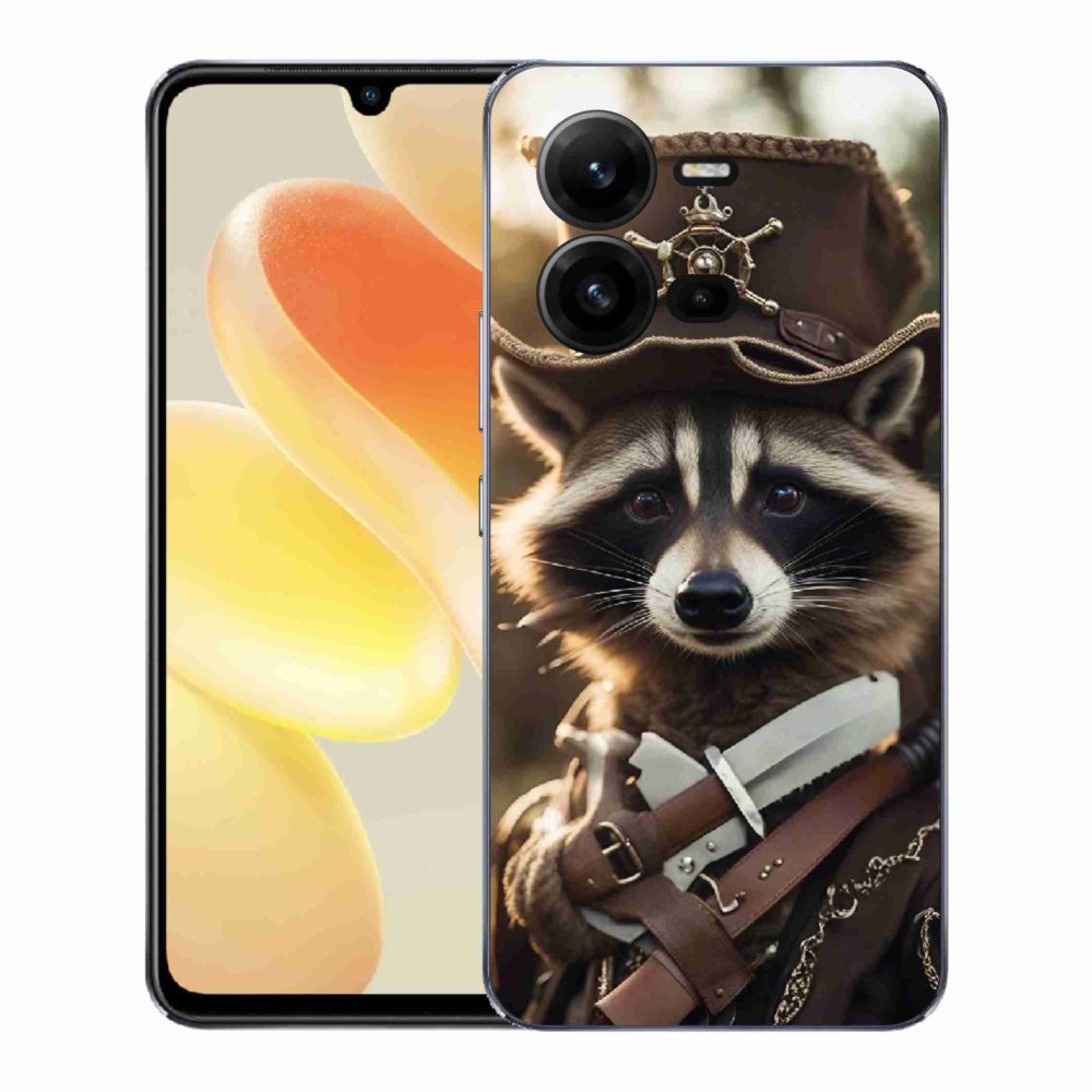 Gélový kryt mmCase na Vivo X80 Lite - mýval v uniforme