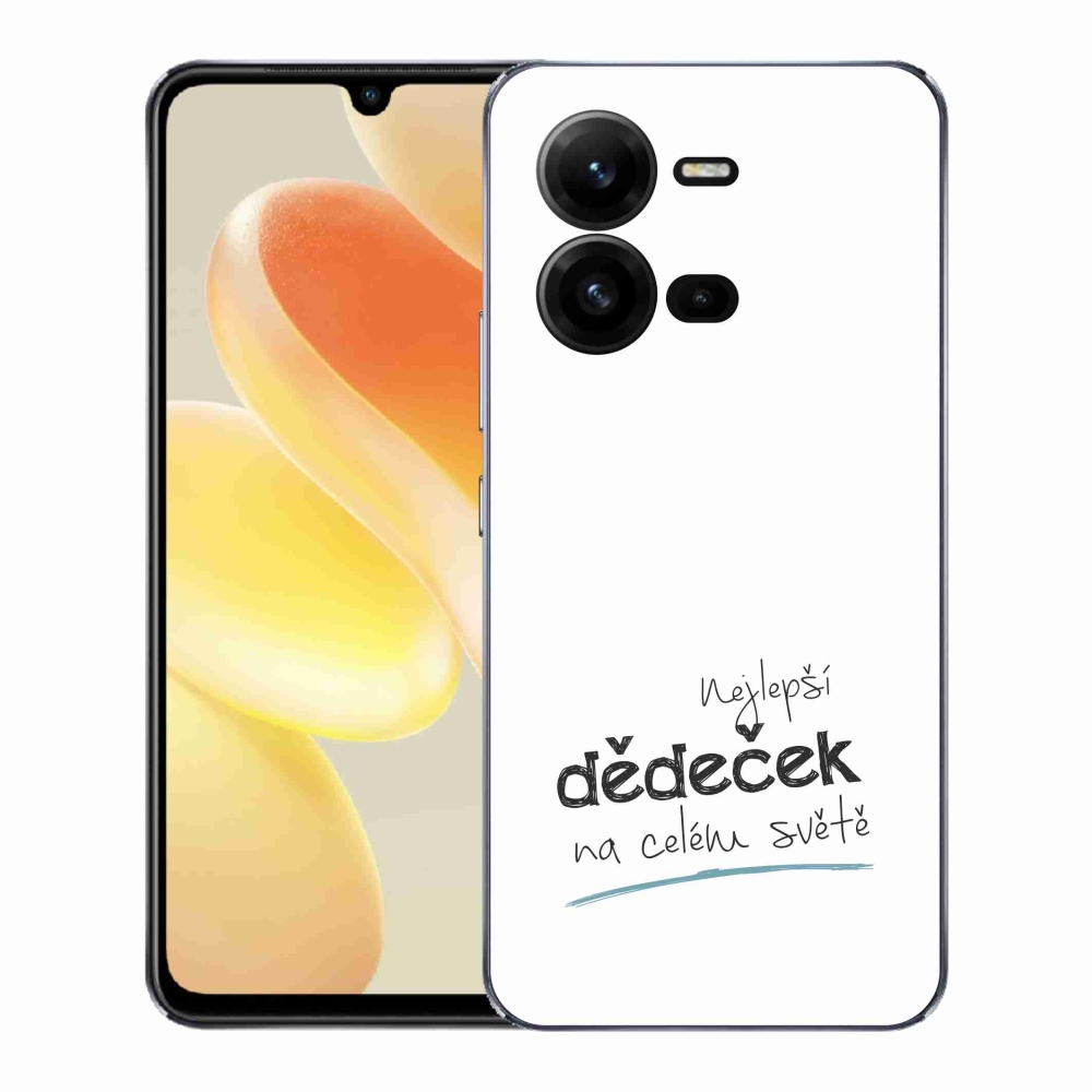 Gélový kryt mmCase na Vivo X80 Lite - najlepší dedko 3 biele pozadie