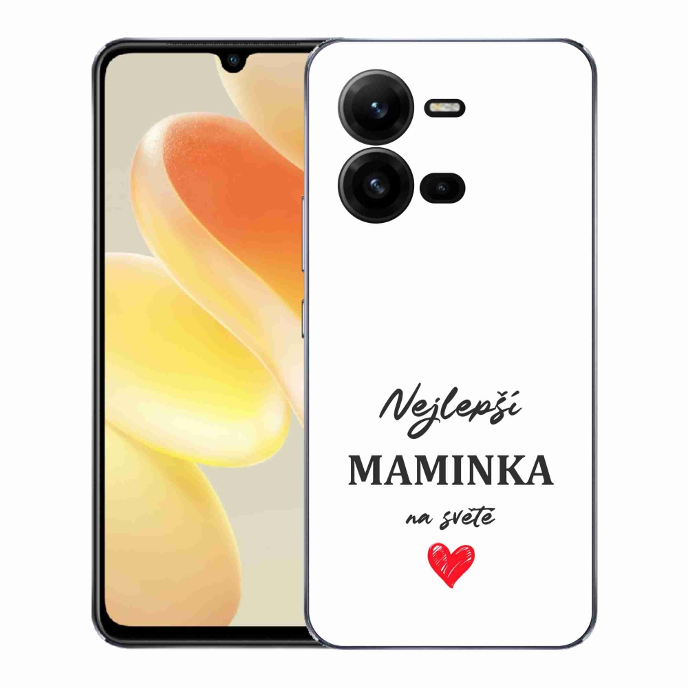 Gélový kryt mmCase na Vivo X80 Lite - najlepšia mamička 1 biele pozadie