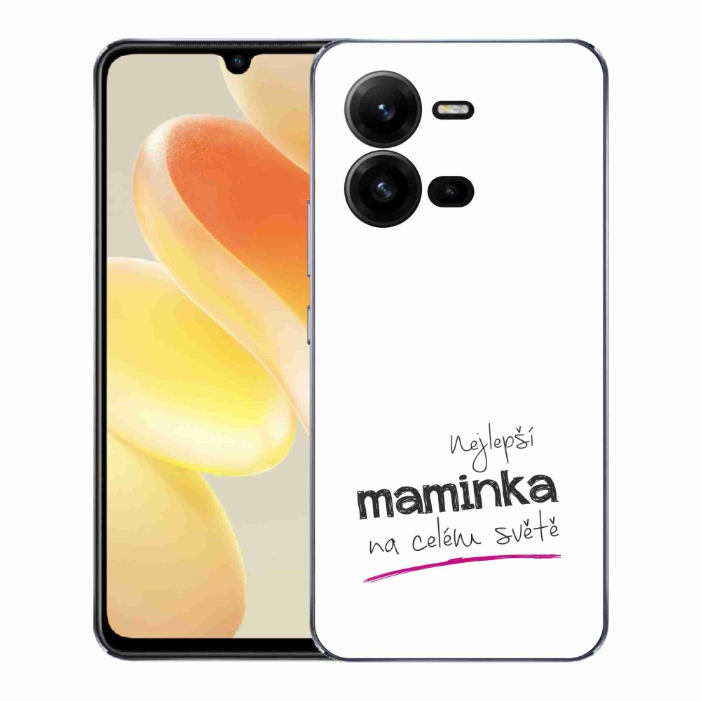 Gélový kryt mmCase na Vivo X80 Lite - najlepšia mamička 4 biele pozadie