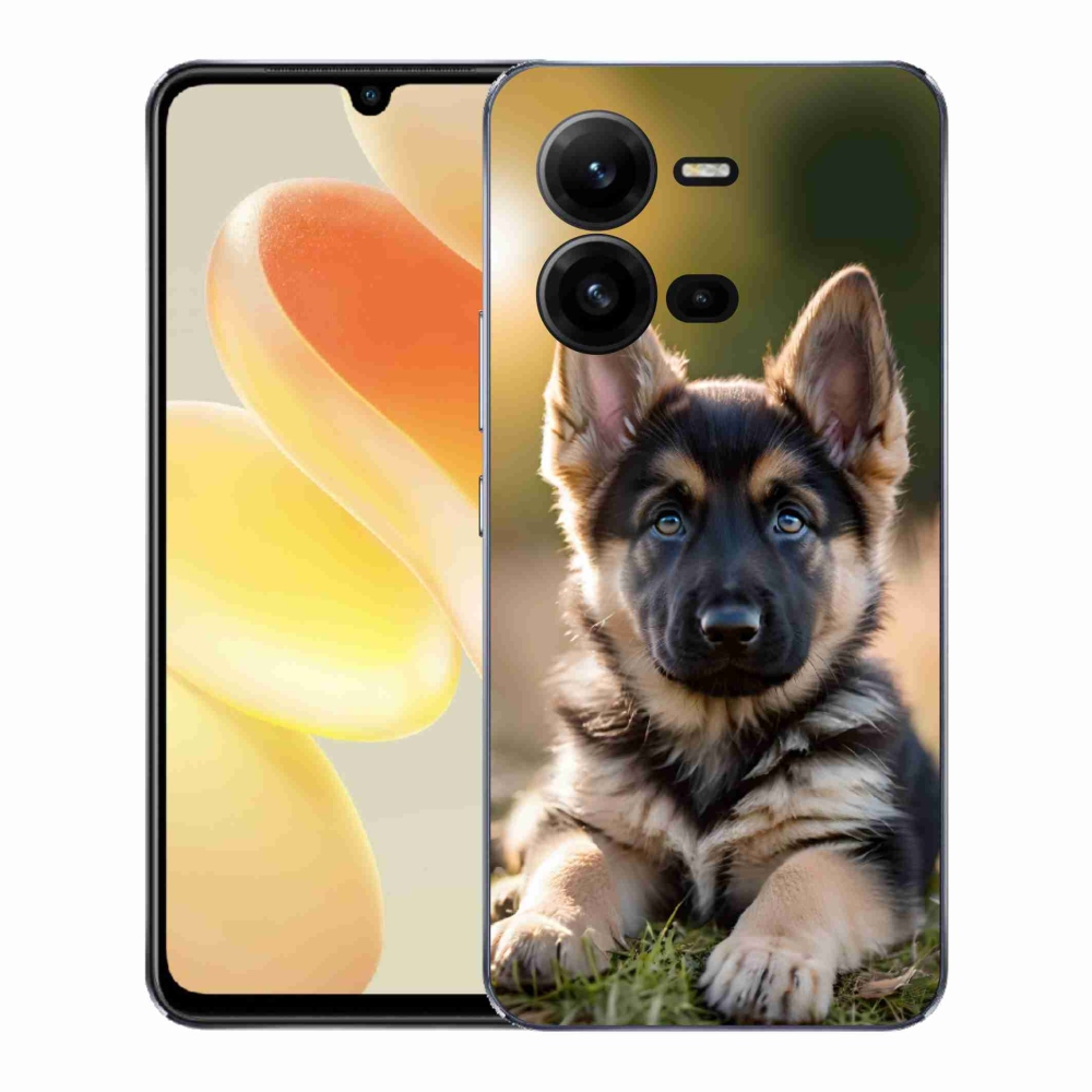 Gélový kryt mmCase na Vivo X80 Lite - nemecký ovčiak v prírode