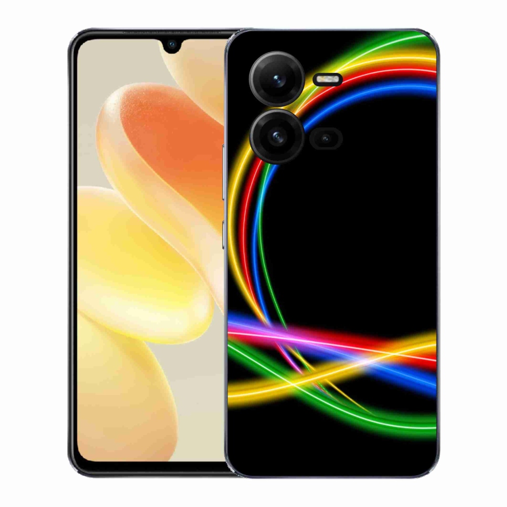 Gélový kryt mmCase na Vivo X80 Lite - neónové kruhy