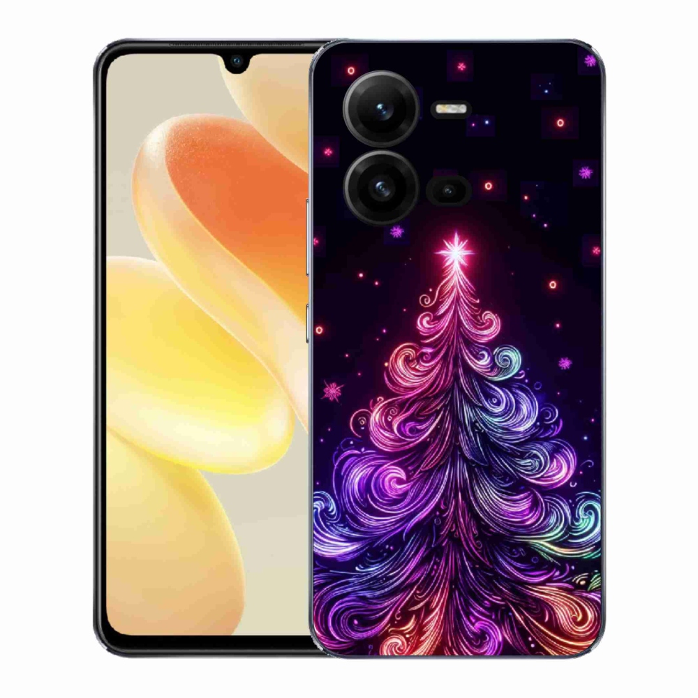 Gélový kryt mmCase na Vivo X80 Lite - neónový vianočný stromček 1
