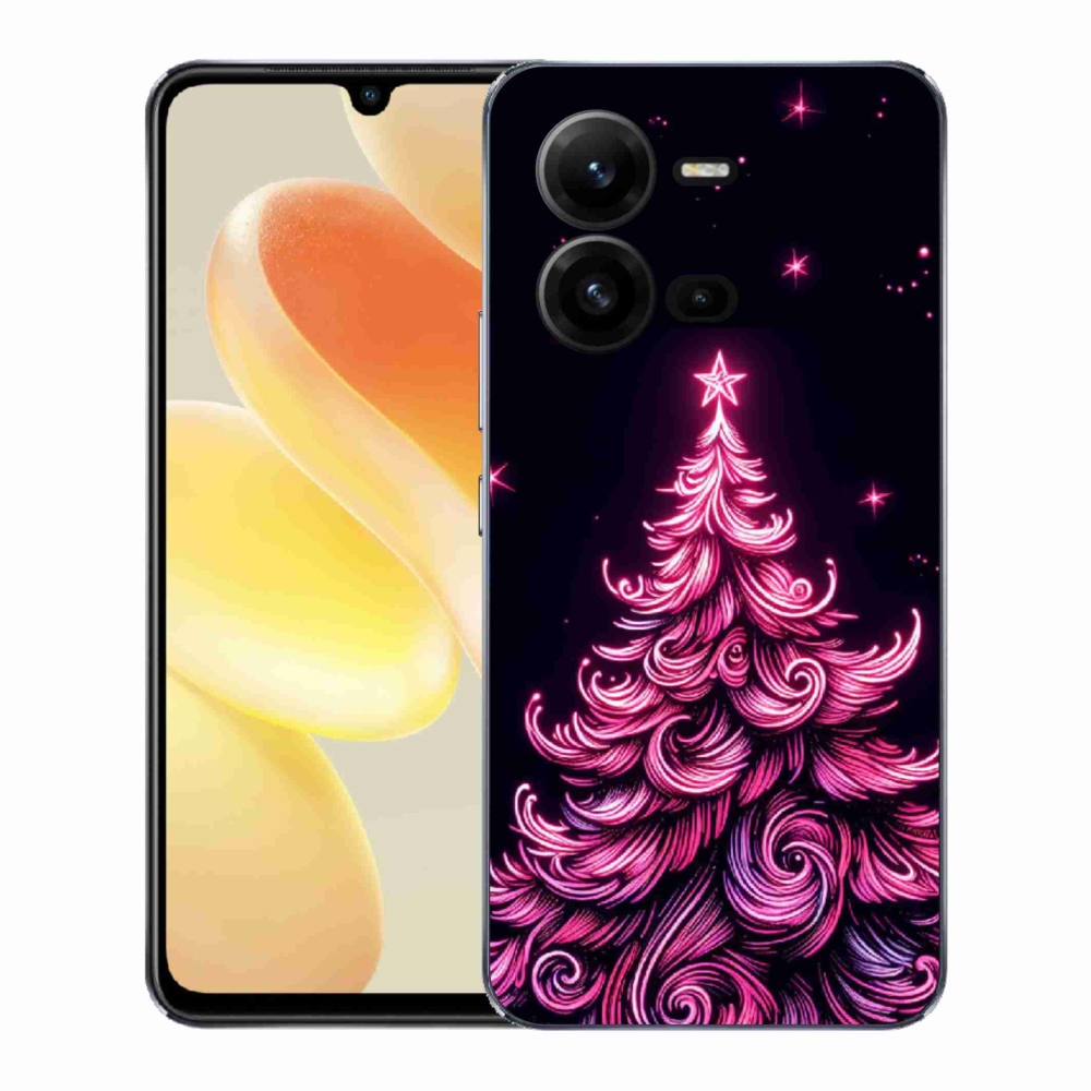 Gélový kryt mmCase na Vivo X80 Lite - neónový vianočný stromček 2