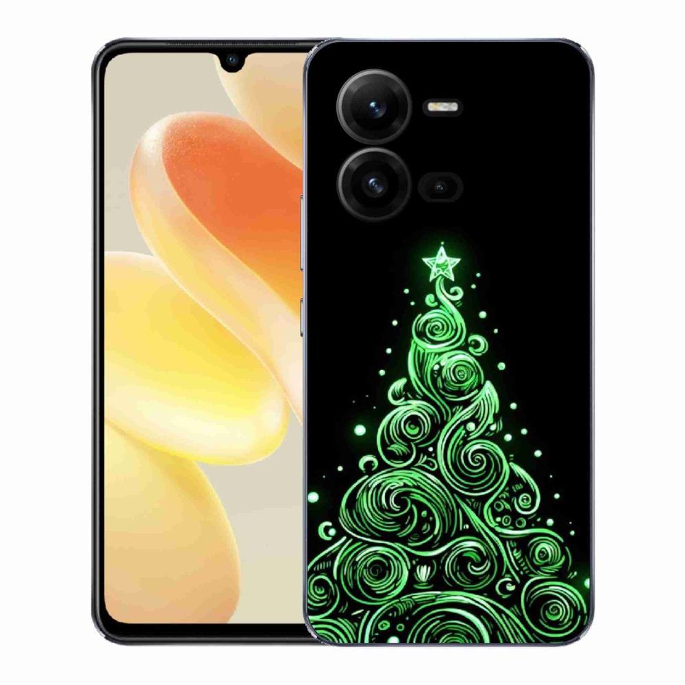 Gélový kryt mmCase na Vivo X80 Lite - neónový vianočný stromček 3