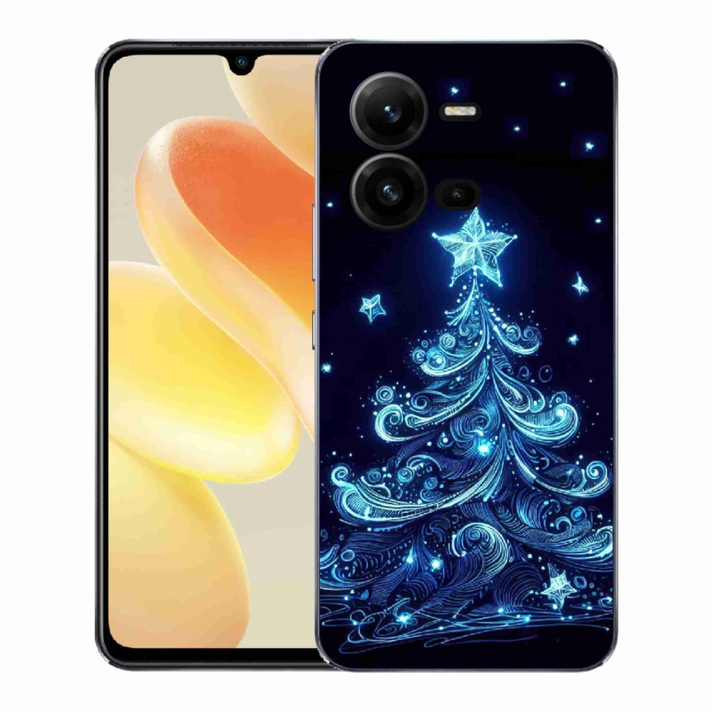 Gélový kryt mmCase na Vivo X80 Lite - neónový vianočný stromček 4