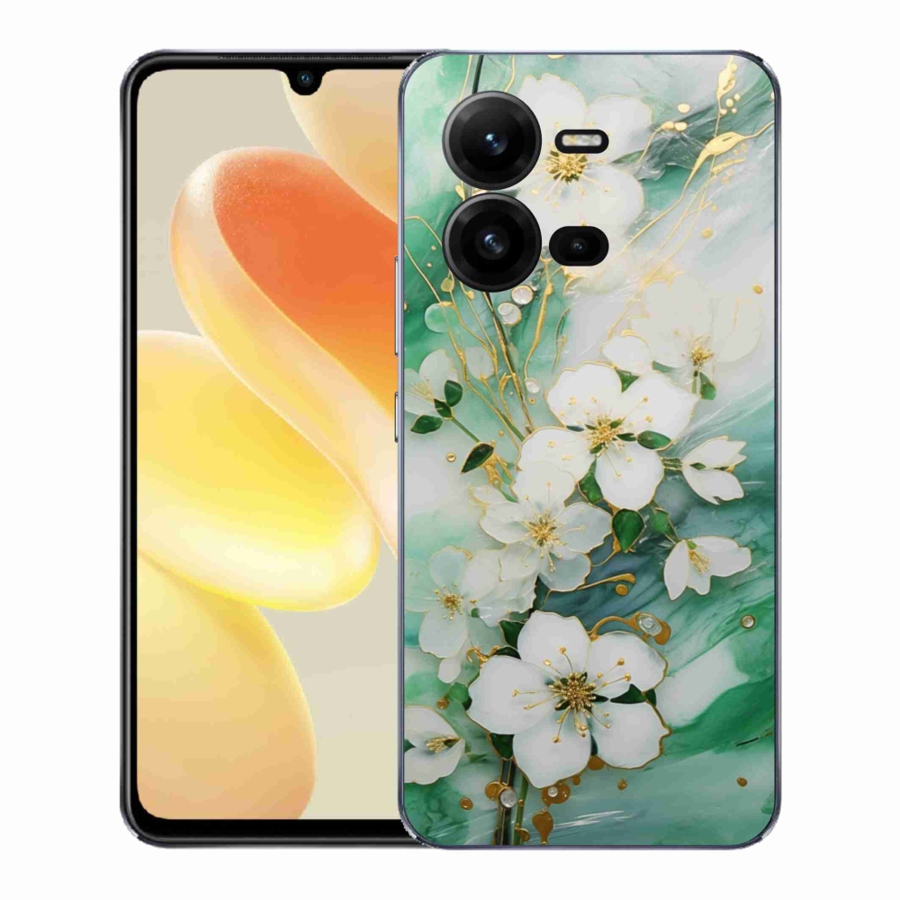 Gélový kryt mmCase na Vivo X80 Lite - nežné kvety