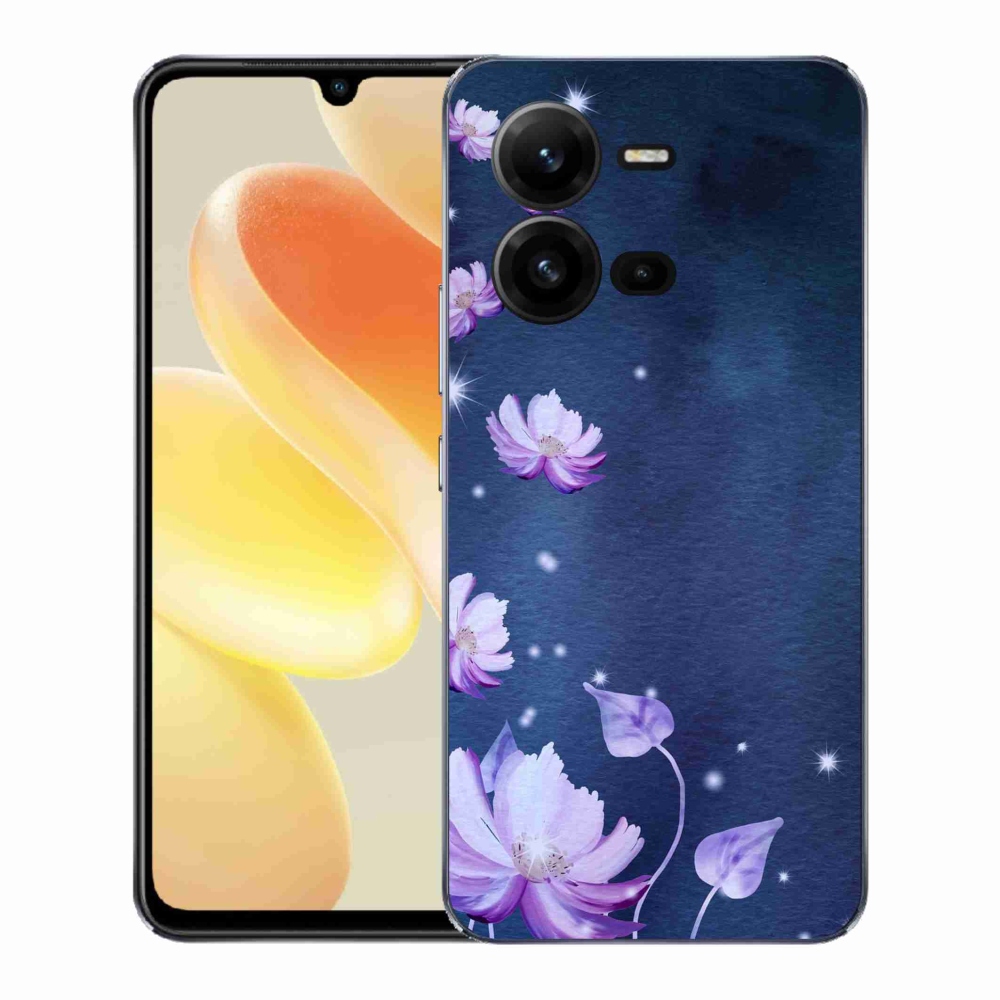 Gélový kryt mmCase na Vivo X80 Lite - padajúce kvety