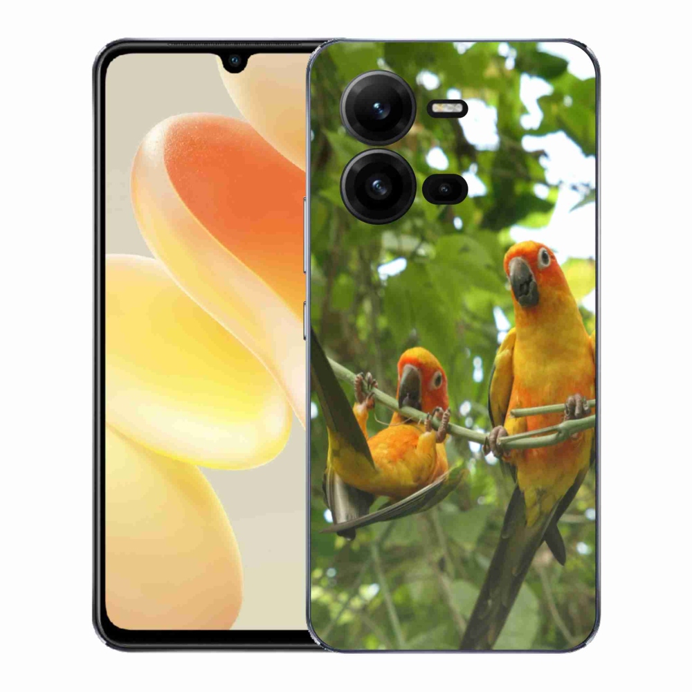 Gélový kryt mmCase na Vivo X80 Lite - papagáje aratingy