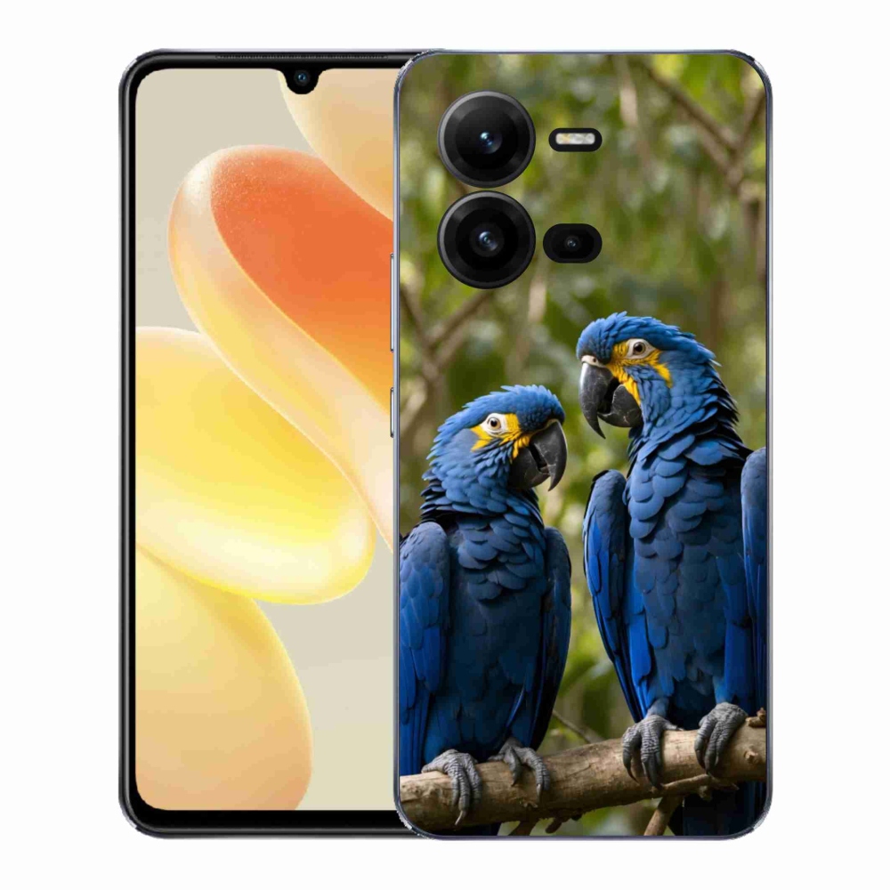 Gélový kryt mmCase na Vivo X80 Lite - papagájové duo