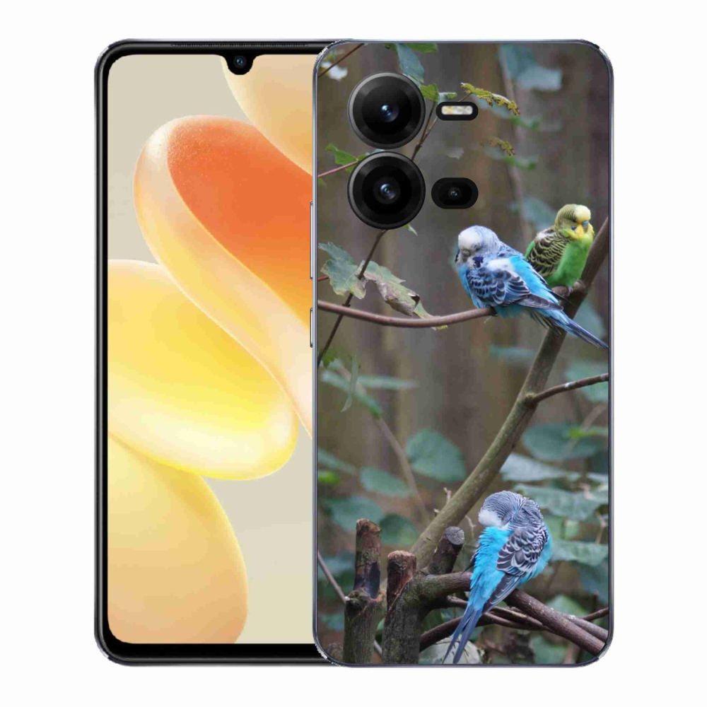 Gélový kryt mmCase na Vivo X80 Lite - papagáje na vetve