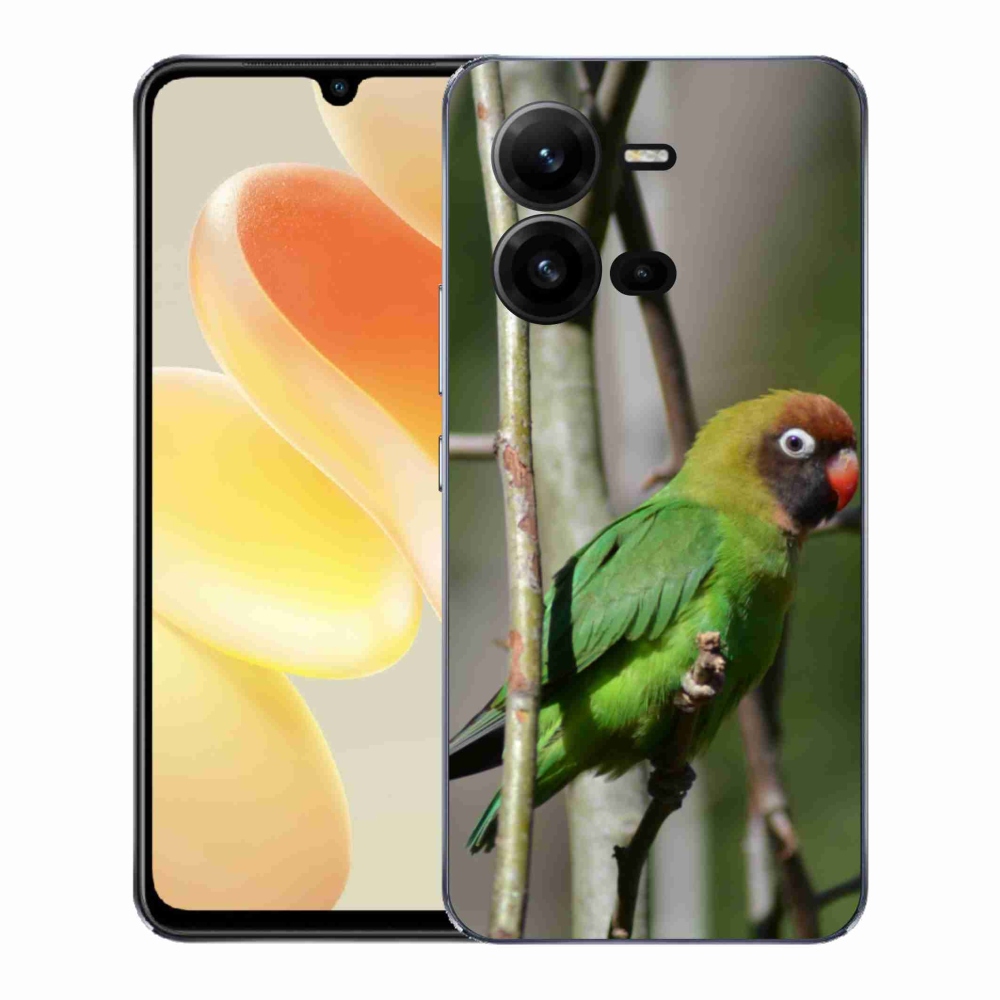 Gélový kryt mmCase na Vivo X80 Lite - papagáj agapornis