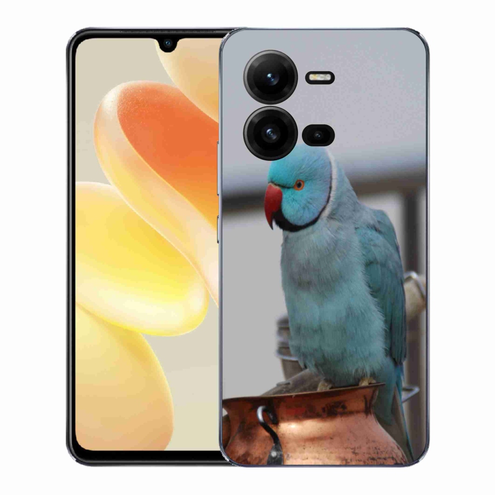 Gélový kryt mmCase na Vivo X80 Lite - papagáj Alexandr modrý