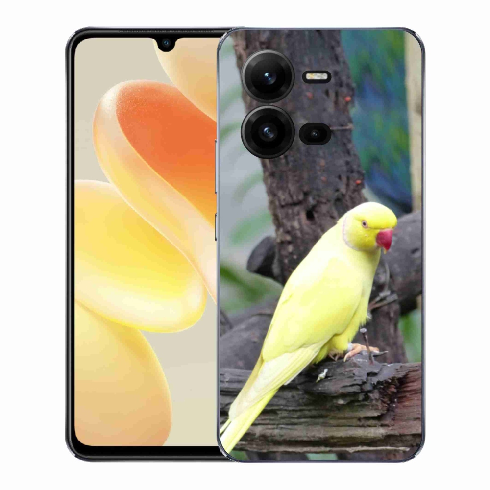Gélový kryt mmCase na Vivo X80 Lite - papagáj alexander žltý