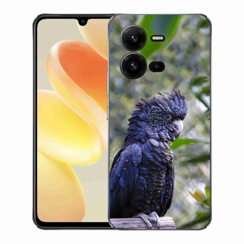 Gélový kryt mmCase na Vivo X80 Lite - papagáj kakadu čierny
