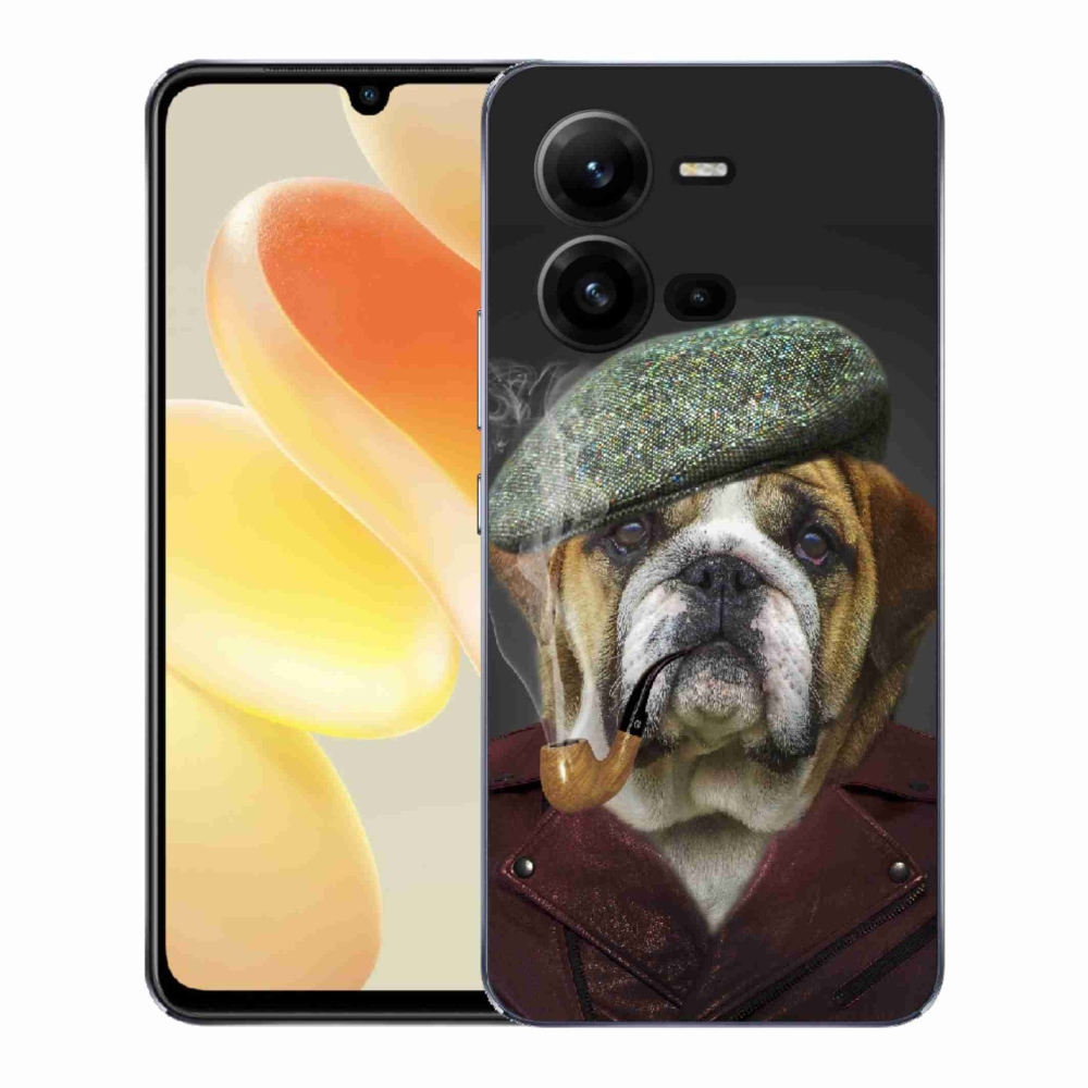 Gélový kryt mmCase na Vivo X80 Lite - pes s fajkou