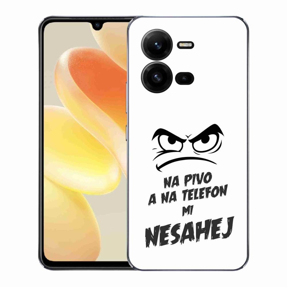 Gélový kryt mmCase na Vivo X80 Lite - pivný motív 2 biele pozadie
