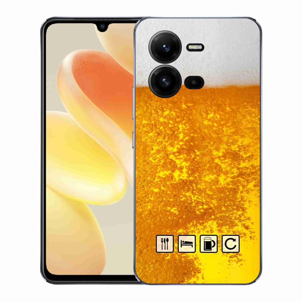Gélový kryt mmCase na Vivo X80 Lite - pivný motív 3