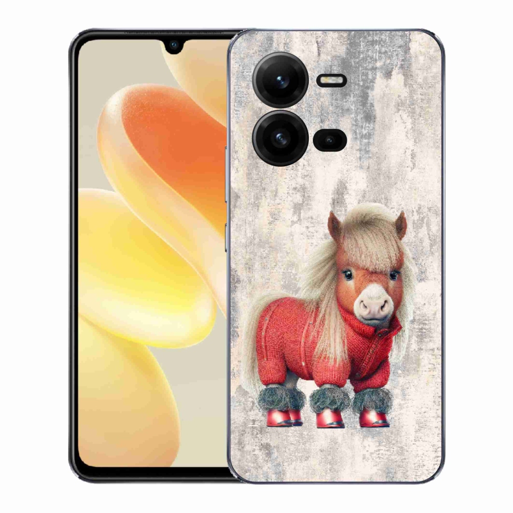 Gélový kryt mmCase na Vivo X80 Lite - poník vo svetri