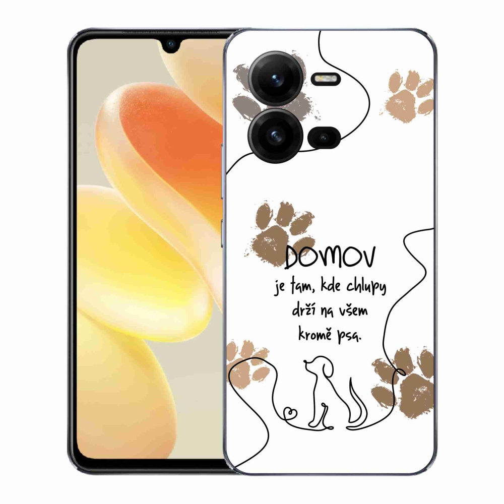 Gélový kryt mmCase na Vivo X80 Lite - psí motív biele pozadie