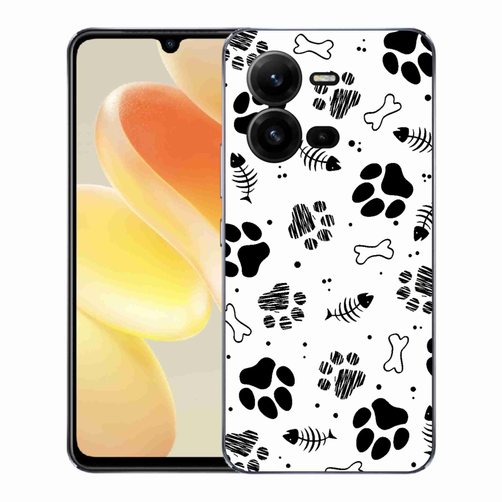 Gélový kryt mmCase na Vivo X80 Lite - psie labky 1