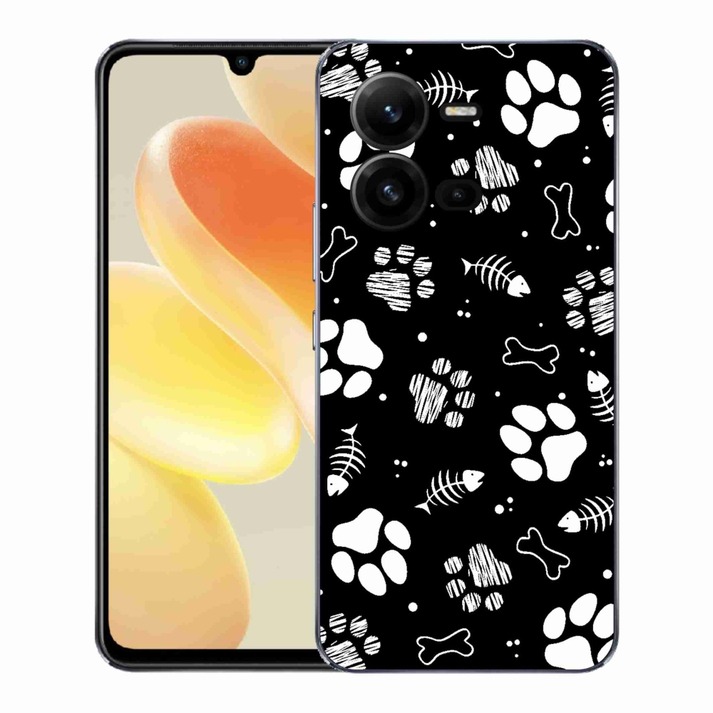 Gélový kryt mmCase na Vivo X80 Lite - psie labky