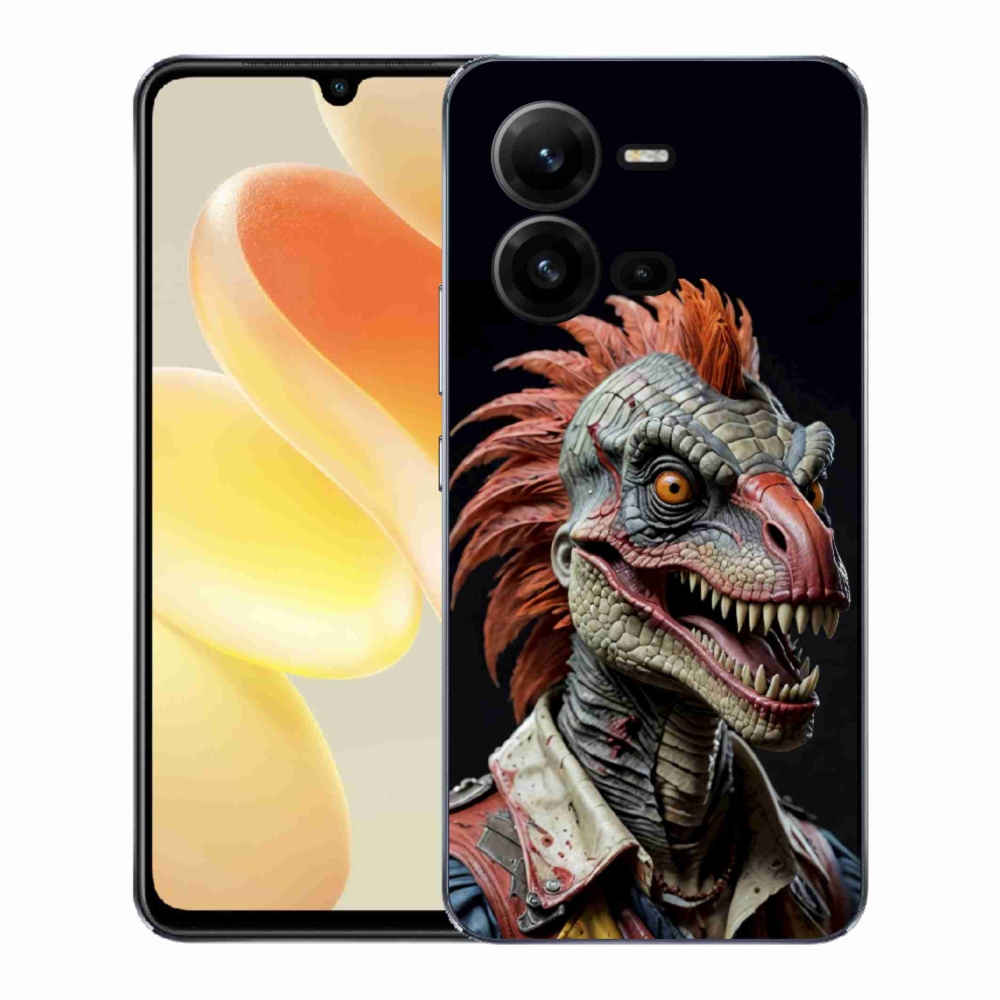 Gélový kryt mmCase na Vivo X80 Lite - punk dinosaurus