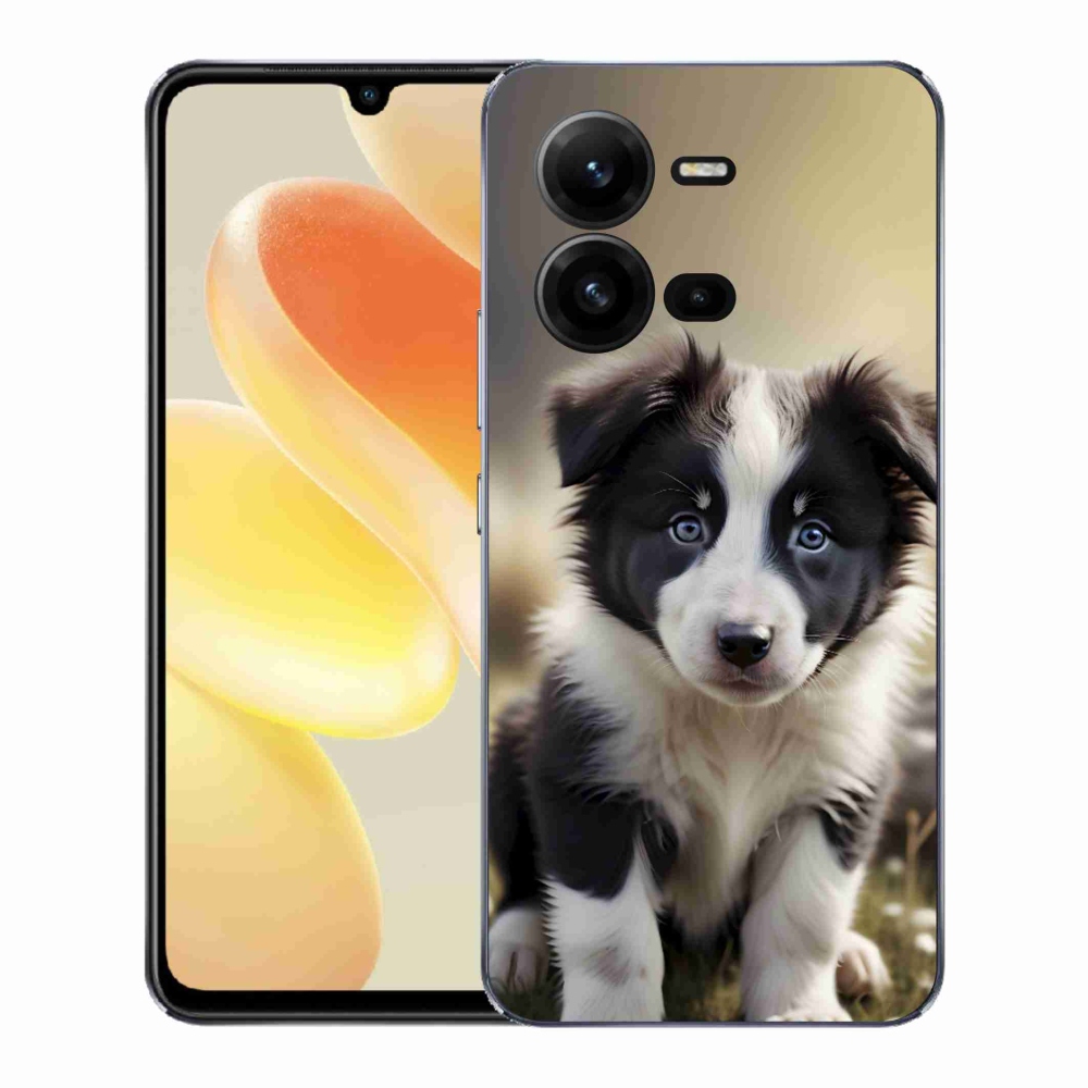 Gélový kryt mmCase na Vivo X80 Lite - roztomilá border kólia