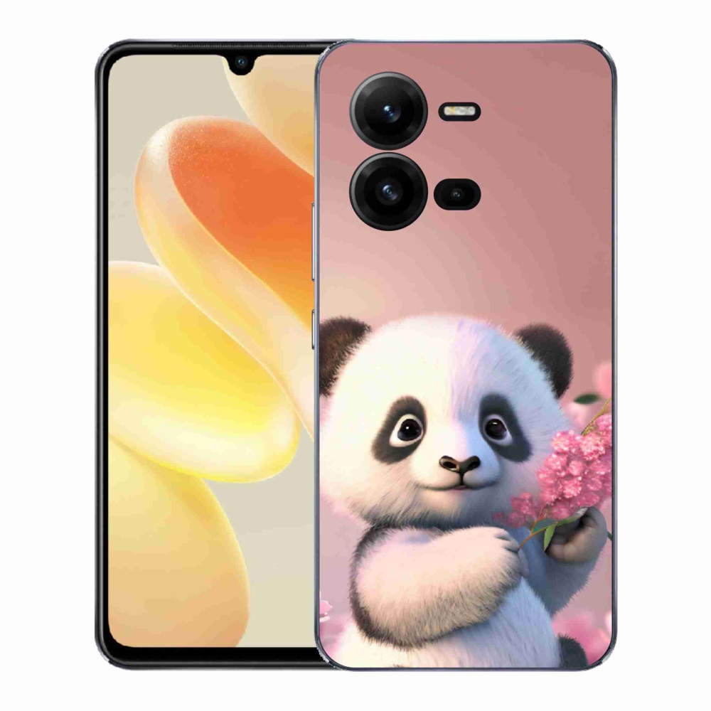 Gélový kryt mmCase na Vivo X80 Lite - roztomilá panda