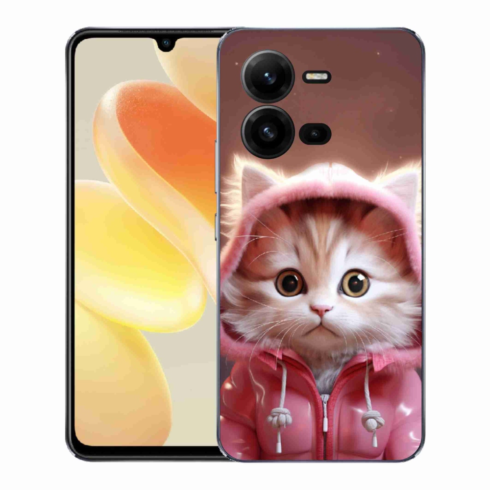 Gélový kryt mmCase na Vivo X80 Lite - roztomilé mačiatko 3