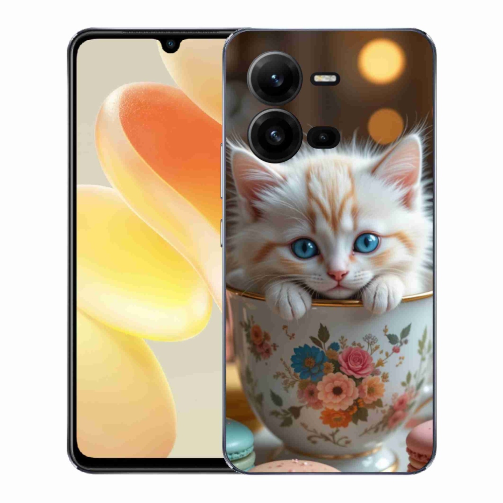 Gélový kryt mmCase na Vivo X80 Lite - roztomilé mačiatko 6
