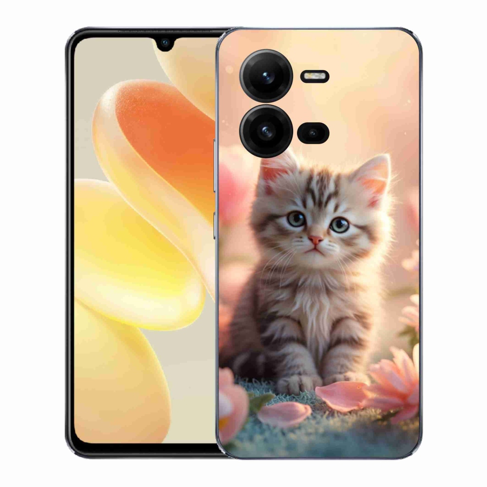 Gélový kryt mmCase na Vivo X80 Lite - roztomilé mačiatko 8