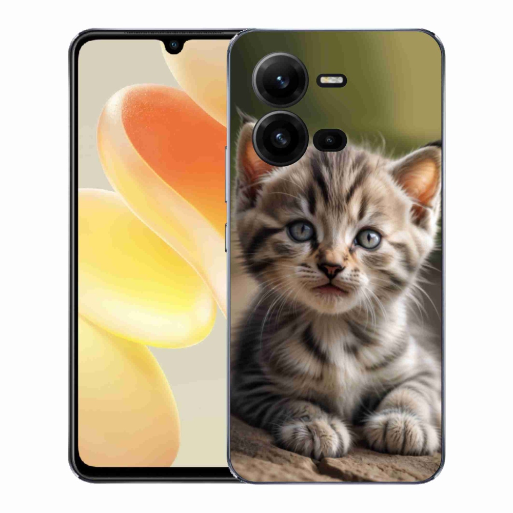 Gélový kryt mmCase na Vivo X80 Lite - roztomilé mačiatko 9